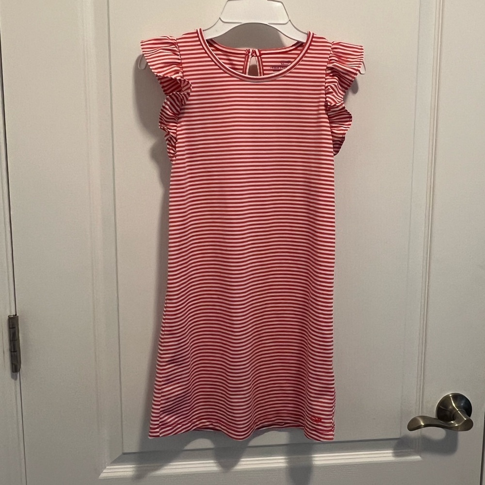 Girls Vineyard Vines Red Striped Dress
